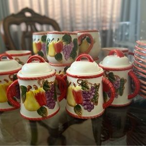 SKU 4- Decorative/ 23 piece fruit dinner kitchenware set